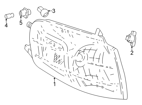 2002 Pontiac Montana Park & Side Marker Lamps Diagram