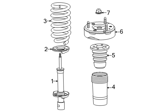 2024 Chevy Silverado EV Struts & Components Diagram