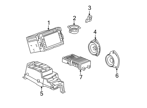 2007 Chevy Silverado 3500 HD Amplifier Diagram for 20811233