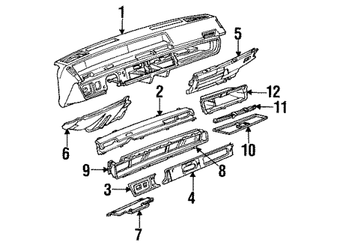 1990 Pontiac 6000 Instrument Panel Diagram