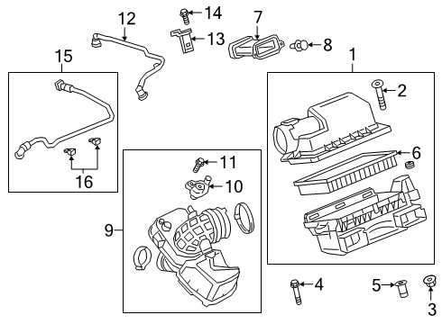2019 Cadillac CT6 Purge Line Clip Diagram for 55501421