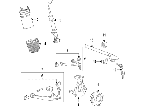 2021 Chevy Suburban Front Suspension Components Diagram