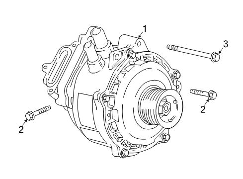 2017 GMC Sierra 1500 Generator Bolt Diagram for 11548181