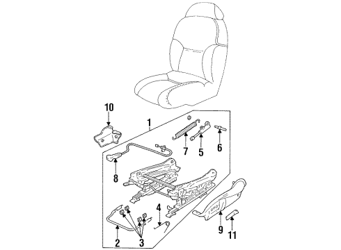 1997 Chevy Lumina Tracks & Components Diagram 2 - Thumbnail
