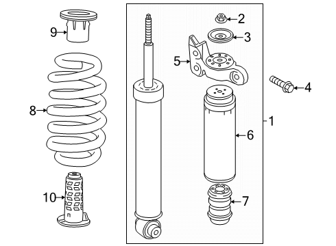2024 GMC Acadia Shocks & Components Diagram