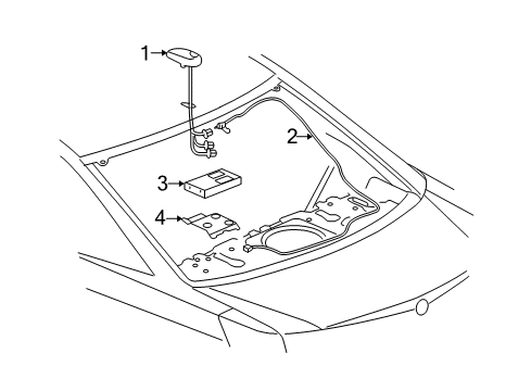 2006 Cadillac CTS Antenna Cable Diagram for 25753270
