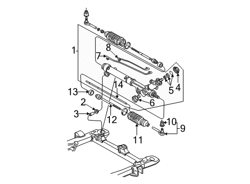 2004 Pontiac Grand Prix Steering Gear & Linkage Diagram
