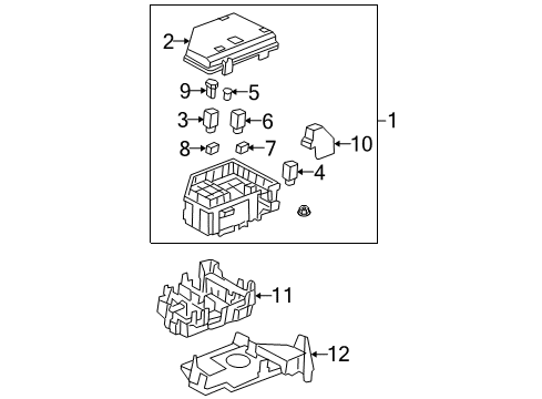 2011 GMC Acadia Fuse Box Cover Diagram for 20913735