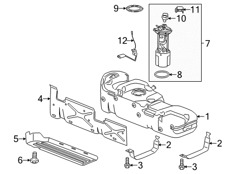 2015 GMC Sierra 1500 Fuel Pump Diagram for 13510918