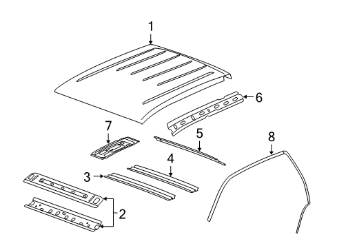 2012 Chevy Silverado 1500 Roof & Components Diagram 3 - Thumbnail