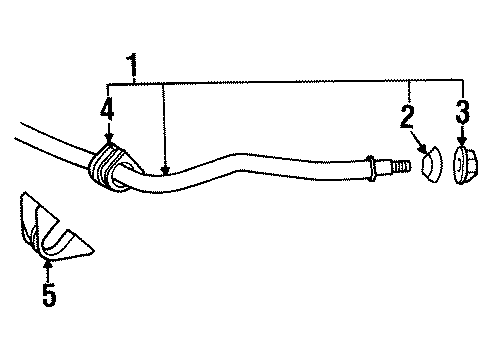 2001 Saturn SC1 Stabilizer Bar & Components Diagram 2 - Thumbnail