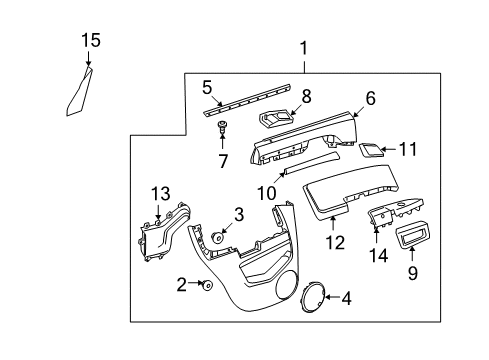 2009 Saturn Vue Pull Handle Diagram for 96817105
