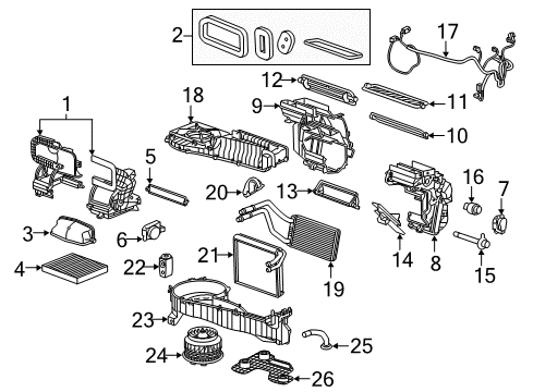 2019 Chevy Colorado A/C & Heater Control Units Diagram