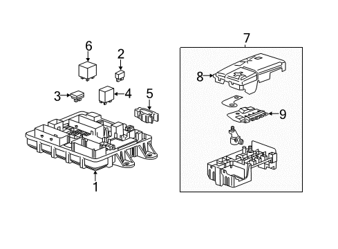 2016 Chevy Corvette Relay, Green Diagram for 13500116