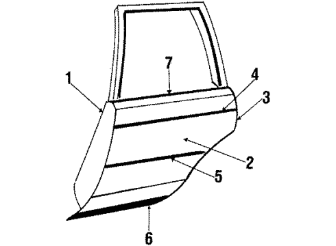 1984 Buick Regal Door & Components Diagram