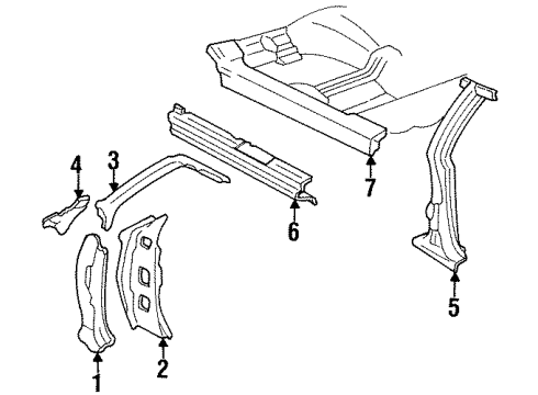 1989 Buick Electra Rocker Panel, Driver Side Diagram for 20272115