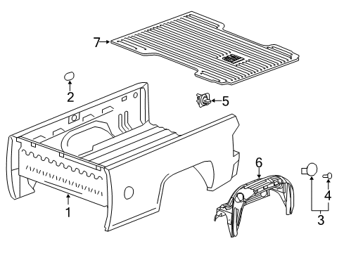 2014 Chevy Silverado 1500 Pick Up Box Diagram 3 - Thumbnail