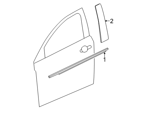 2012 Chevy Sonic Belt Weatherstrip Diagram for 95127305