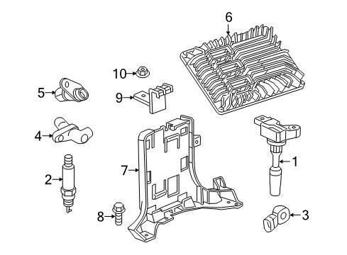 2019 Cadillac CT6 Spark Plug Diagram for 55504354