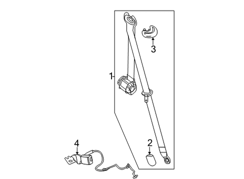 2023 Chevy Tahoe Seat Belt - Body Diagram 2 - Thumbnail