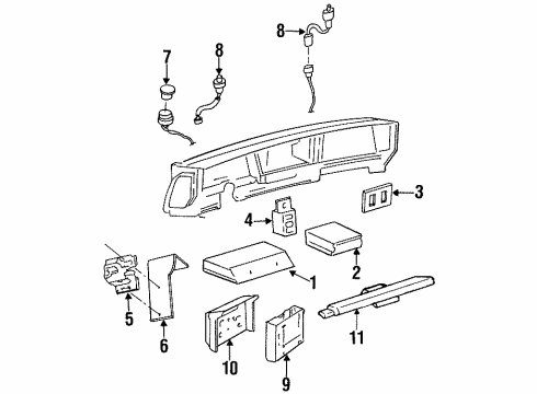1998 Buick LeSabre A/C & Heater Control Units Diagram
