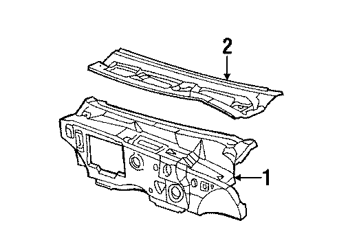 1986 Buick LeSabre Cowl Diagram