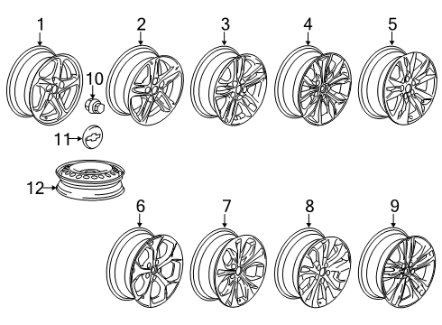 2025 Chevy Malibu Wheels Diagram