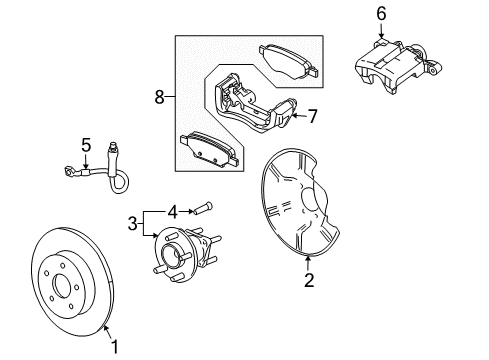 2009 Pontiac G5 Wheel Cylinder Diagram for 25994648