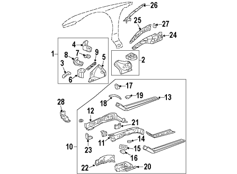 2003 Oldsmobile Aurora Retainer Nut Diagram for 11609712