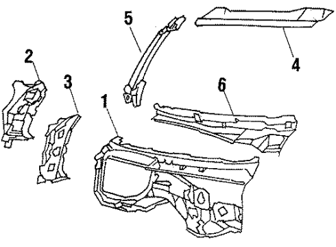 1988 Oldsmobile Cutlass Supreme Cross Bar Diagram for 10234928