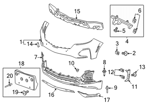 2024 Chevy Equinox Bumper & Components - Front Diagram 2 - Thumbnail
