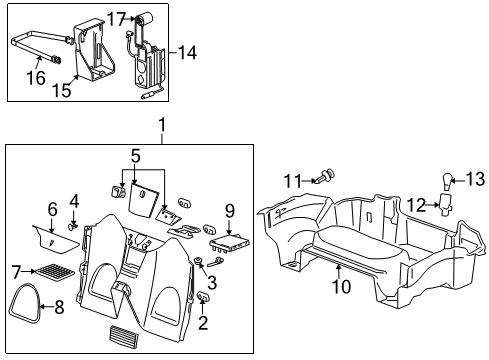2007 Pontiac Solstice Air Cylinder Diagram for 22732105