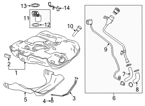 2017 Buick LaCrosse Fuel Tank Diagram for 84533868