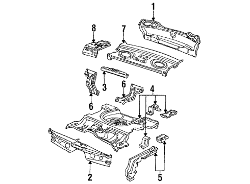 1993 Pontiac Grand Am Rear Body Diagram