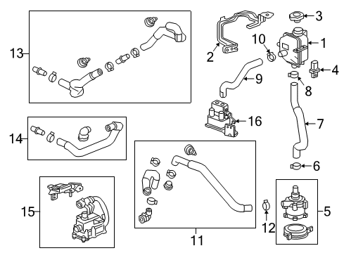 2018 Chevy Bolt EV Reservoir Tank Mount Bracket Diagram for 42476669