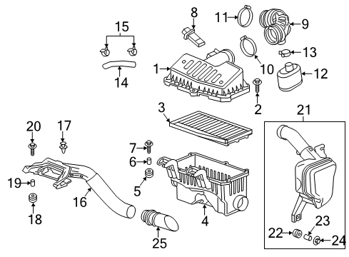 2013 Chevy Spark Vehicle Speed Sensor Diagram for 25188099