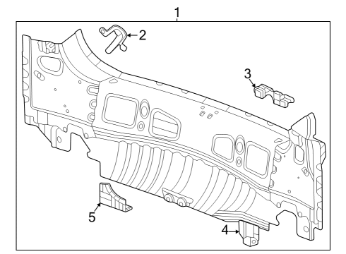 2024 Buick Encore GX Bumper Bracket, Passenger Side Diagram for 42588920