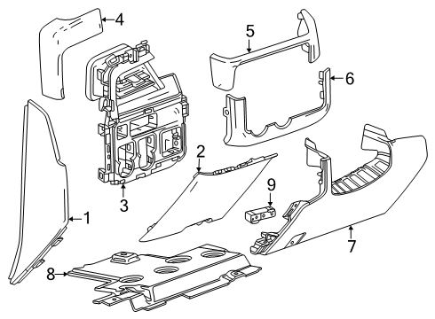 2025 Chevy Tahoe Instrument Panel Components Diagram 3 - Thumbnail
