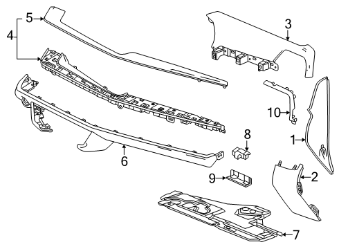 2025 Chevy Suburban Instrument Panel Components Diagram