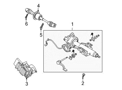 2005 Pontiac G6 Steering Column Assembly Diagram