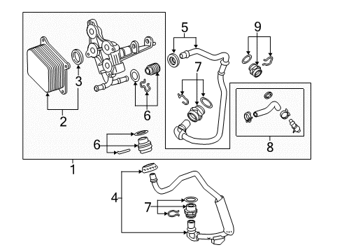 2019 Chevy Camaro Oil Cooler - Belts Diagram 2 - Thumbnail