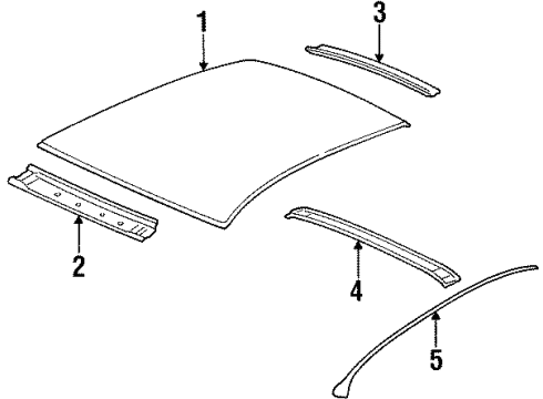 1998 Oldsmobile Cutlass Roof & Components Diagram