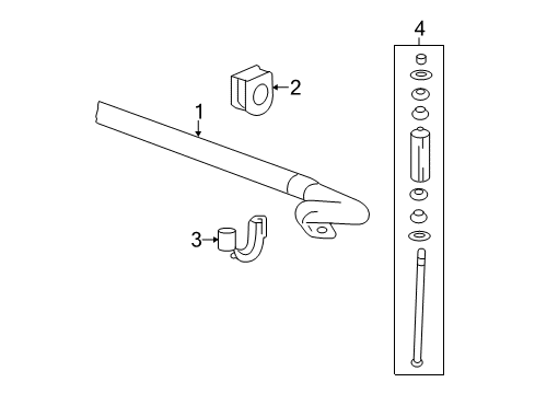 2012 Chevy Silverado 2500 HD Stabilizer Bar & Components Diagram 3 - Thumbnail