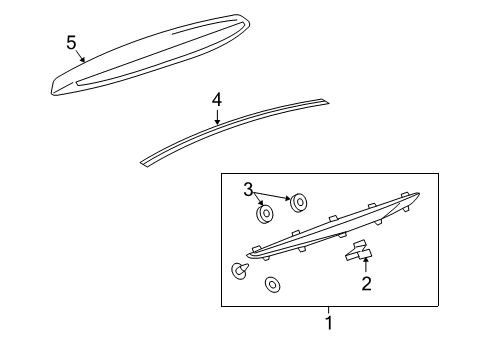 2009 Cadillac SRX High Mount Lamps Diagram
