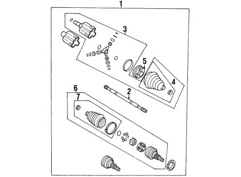 1997 Pontiac Grand Prix Drive Axles - Front Diagram