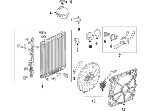 2018 Buick Enclave Radiator & Components Diagram