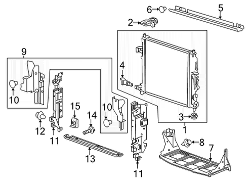 2025 Cadillac CT5 Radiator & Components Diagram 5 - Thumbnail