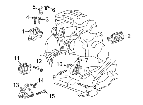 2018 GMC Acadia Transmission Mount, Rear Diagram for 84143369