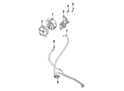 1992 Buick LeSabre Belt Tensioner Diagram for 24504575
