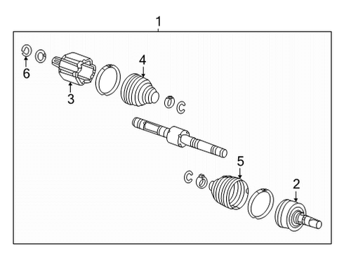 2023 Chevy Bolt EUV Axle Assembly, Front Diagram for 42759672